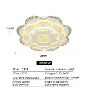 Plafonnier LED en bois de forme ronde de lampe moderne européenne montée en surface de Zhongshan - Product Image 6