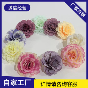 Cabeza de Rosa Artificial Hecha a Mano, Flor de Seda para Decoración de Bodas, Accesorios de Fotografía para Exteriores, Decoración del Hogar - Product Image 5