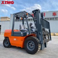 Chariot élévateur diesel XTMG industriel, capacité 5000 kg, 5 tonnes, avec système de mât renforcé