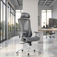 Chaise de bureau ergonomique siège coulissant chaises d'ordinateur meubles usine fournisseur en gros dossier haut pleine maille aluminium moderne