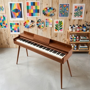 Piano portable 88 touches Velocity B106 avec télécommande, double entrée/sortie audio et clavier double - Product Image 1