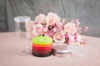 Bocaux en plastique transparent à large ouverture 240ml 340ml 420ml 4oz 8oz personnalisés pour le stockage du sucre et des bonbons d'aliments pour animaux de compagnie pour le stockage du chocolat et des biscuits