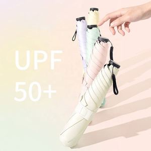 Parapluie portable ultra-léger manuel pliable en 3 sections, coupe-vent, résistant aux UV, design moderne, mini parapluie 6 baleines, diamètre ouvert 90 cm, verre - Product Image 3