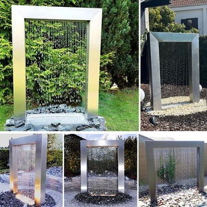 <span class=keywords><strong>Fontaine</strong></span> murale en acier inoxydable <span class=keywords><strong>pour</strong></span> piscine personnalisée, cascade, sculptures de jardin en métal - Product Image 4