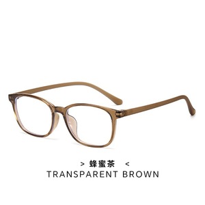 แว่นตาฮอว์กส์บิล สแควร์ TR90 กรอบสีน้ำตาล เลนส์ใส ขนาดกลาง แว่นสายตาสำหรับทุกเพศ - Product Image 5