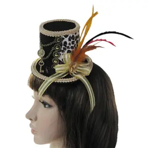 Mini sombreros de copa victorianos Steampunk para mujer, pinza de pelo gótica, accesorio de disfraz, sombrero Steam punk