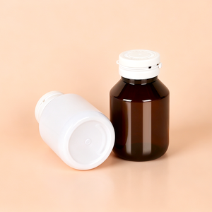 Flacon en PET épais avec bouchon à ouverture facile, 120 ml, emballage plastique pour capsules de vitamines - Product Image 4