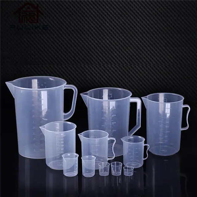 250ml / 500ml /1000ml di Plastica Trasparente Laureato Tazza di Misurazione per la Cottura Bicchiere Liquido Misura Brocca Tazza contenitore