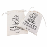 Sac en filet promotionnel avec cordon de serrage, logo personnalisé imprimé, pochette d'emballage en coton biologique pour savon et cosmétiques