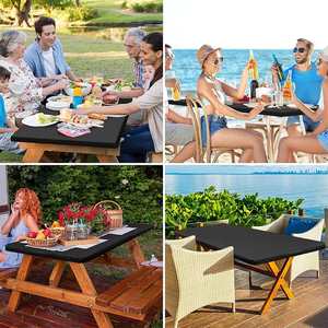 Wholesale Polyester Elastic Universal <b>Tablecloth</b> Protective Cover Home Parties Banquets Picnics <b>Wedding</b> Decorations - Product Image 6