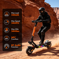 Trottinette électrique pliable OEM disponible, entrepôt USA/UE, avec contrôle par application NFC, double amortissement, pour adulte, tout-terrain