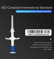 RFID Mini Tag 1.25x7mm Pigeon & Dog Pet Microchip Registration 134.2khz Glass Chip pour Pigeon & Dog Tracking