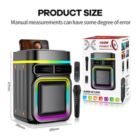 Haut-parleur RGB double mode (TF/USB/AUX/sans fil) avec micro intégré, double bobine vocale de 8 pouces + tweeter, pour extérieur et téléphone portable
