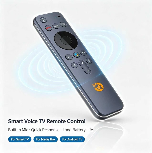 16 Keys Voice Activated Remote Control for Smart LCD TV Android TV Box OEM ODM Source Factory Custom Logo Shell Keypad