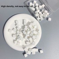 Petit kit de manucure carré, mini bloc de tofu dégradé, fournitures pour ongles avec colle, éponge, outil et stylo à gratter, boîte de blush