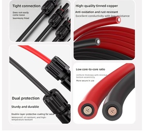 Câble d'extension solaire 10AWG 12AWG en cuivre étamé pour panneaux photovoltaïques 600V 1000V CC 4mm pour connexion <span class=keywords><strong>de</strong></span> système d'énergie solaire - Product Image 6