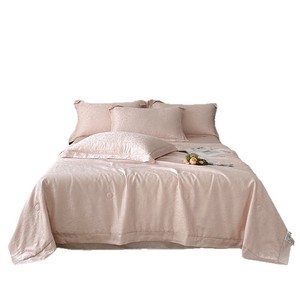 Parure de couette d'été en Tencel Lenzing autrichien, 100 fils, toucher frais, tissage jacquard, usage domestique, couleur unie, quatre pièces - Product Image 5