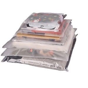 Custom Frosted Zipper PVC/PE <b>Ziplock</b> <b>Bags</b> for Clothing Packaging Recycled Materials Gravure Printed Transparent - Product Image 1