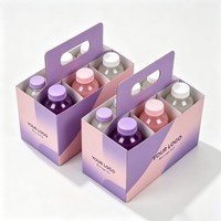 Boîte à boissons en carton ondulé écologique et recyclable sur mesure avec poignée pour bière, soda, jus et thé, impression de logo personnalisée