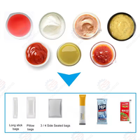 Machine d'emballage verticale automatique de haute qualité en plastique PET pour sachets de sauce soja, miel, lait en poudre, ketchup