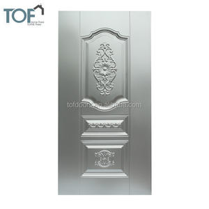 Porte en peau de métal laminée à froid pour les maisons Entrée avant pour la maison Panneau gaufré Tôle de fer extérieur stratifié Entrée principale Déco - Product Image 3