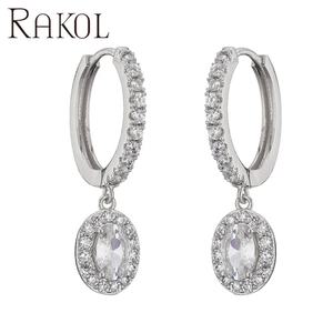 Pendientes de Aro de Circonita Cúbica Chapados en Oro de Diseño Boutique RAKOL EP2835 para Mujer, Novia de Boda, Joyería de Lujo - Product Image 5