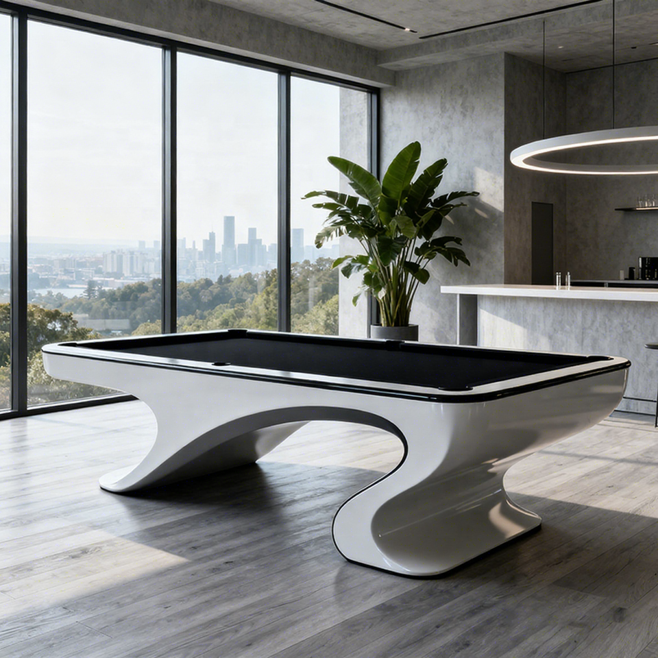 Luxury Modern Billiard Table with Sculptural Base Contemporary Pool ...