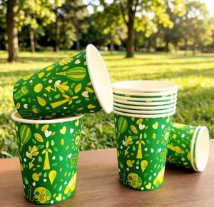 Vasos Desechables para Llevar, Impresos con Logotipo, para Fiestas de Navidad, Vino, Jugo, Té, Comida, Chocolate Caliente, Uso Doméstico y Publicitario - Product Image 3