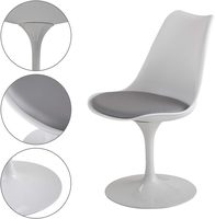 Minimalisme nordique Rose 17.5 "chaises de salle à manger en plastique et en métal chaise d'appoint tulipe pivotante pour cuisine salle à manger bureau Bar