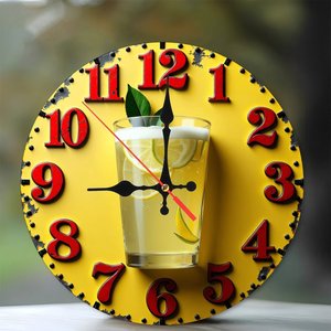 Reloj de Pared Redondo de Madera de 25x25 cm, Silencioso, sin Tictac, Decoración para Habitación de Huéspedes, Hotel, Hogar, Interior - Product Image 1