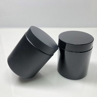 250ml Petit Plastique Mat Noir Doux Au Toucher Hdpe Bouteille Capsule Emballage Pilule Capsule Bocaux Avec Couvercle À Vis