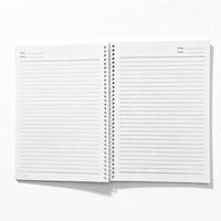 Cuaderno Espiral Personalizado, Diario con Páginas Rayadas, Encuadernado con Alambre, 216x153mm, Cubierta con Lámina Dorada, Papelería para la Escuela y Oficina, Venta al Por Mayor