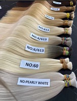 Extensions de cheveux naturels 100% non traités, cheveux humains russes vierges, double épaisseur, fournisseur d'extensions en vrac
