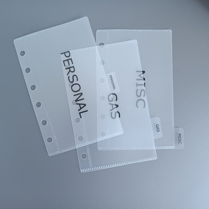 Divisori Personalizzati Durevoli e Flessibili con Linguette Preformate Opache e Trasparenti per Risparmi e Sfide di Risparmio, Formato A7 A6 - Product Image 4