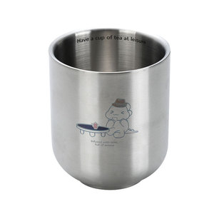 ถ้วยเด็กสแตนเลส 304 ดีไซน์การ์ตูน ปลอดสารบีพีเอ ทรงตรงสำหรับเด็กทารกดื่ม - Product Image 5