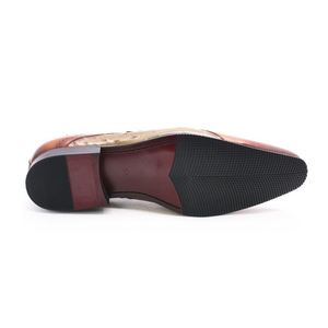 Chaussures en cuir pour hommes de haute qualité, style New England Bullock, à bout pointu, sculptées, formelles, pour le bureau - Product Image 3