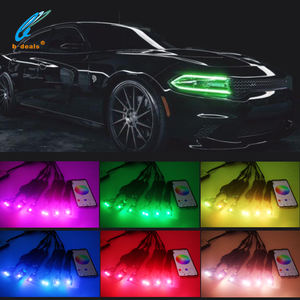Schede RGBW DRL per Dodge Charger 2015-2018, Luci Diurne a LED, Fari <span class=keywords><strong>Auto</strong></span> Multicolore con Occhi <span class=keywords><strong>d</strong></span>'<span class=keywords><strong>Angelo</strong></span> - Product Image 1
