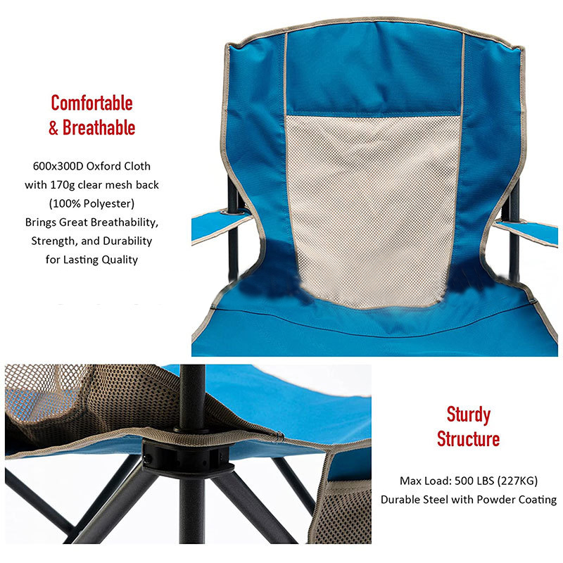 Aluminum 4.5KG Sturdy Outdoor Folding Chairs 60cm Wooden Folding Chair With Armrest