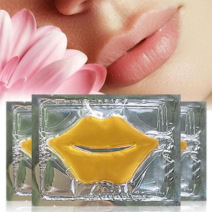 Parches de Hidrogel para Labios de Marca Privada en Oferta, Hidratantes, Humectantes, Voluminizadores, Mascarilla de Noche para Labios con Colágeno Rosa Dorado - Product Image 1
