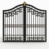 Puerta Corredera Automática de Acero Galvanizado con Recubrimiento en Polvo para Patio, Villa, Apartamento, Escuela