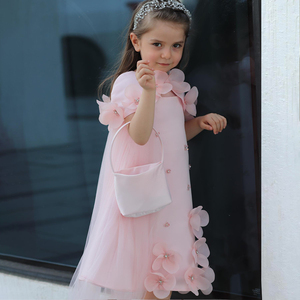 Neonate formale abito da sera principessa abito da ballo da principessa in raso abito da sposa principessa abito da ballo per i bambini per la notte del ballo - Product Image 5
