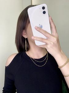 Xinfly Birthday Gift 18K Yellow Gold Jewelry Fairy New Chains Design Charm <b>Bead</b> <b>Necklace</b> for Women - Product Image 5