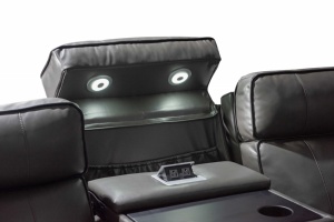 Canapé électrique moderne à double alimentation 3 + 2 inclinable avec prise pour lampe de lecture Console de théâtre et accoudoir de rangement pour la maison et le bureau - Product Image 3