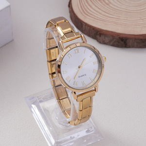 イタリアン チャーム ブレスレット ウォッチ 新品 ステンレススチール リンク スクエア 合金ケース アナログ表示 ガラス文字盤 シルバー ゴールド レディース - Product Image 5