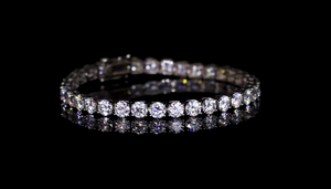 Pulsera de tenis cristiana de plata de ley con moissanita GRA VVS D, unisex para mujer y hombre, clásica, 3mm-4mm, con engaste de garras y chapado en rodio. - Product Image 6