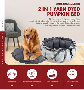 <span class=keywords><strong>Panier</strong></span> à beignets 2-en-1 en tissu Oxford pour animaux de compagnie avec coussin lavable et motif imprimé - Product Image 5