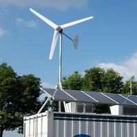 Nouvelle énergie 2-30KW triphasé AC batterie au lithium-ion maison turbine complète Vawt système d'alimentation hybride solaire éolien avec sortie 220V