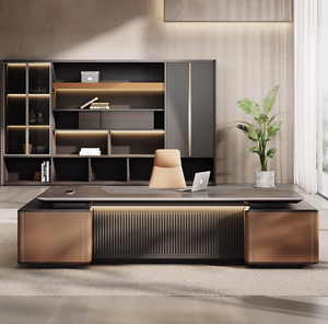 हाई-एंड लक्जरी एल आई-आकार के निदेशक कार्यालय टेबल मैनेजर के कार्यालय फर्नीचर e0 mdf समाधान डेस्क कार्यालय कार्यकारी डेस्क - Product Image 2