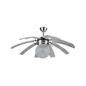 New Product Retractable Blades Indoor 42 Inch Fan Remote Control Modern Led Light Commercial Ceiling Fans