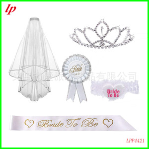 Couronne de mariée en alliage en forme de cœur avec strass, bandeau pour enterrement de vie de jeune fille, banquet de mariage LPP4416 - Product Image 5